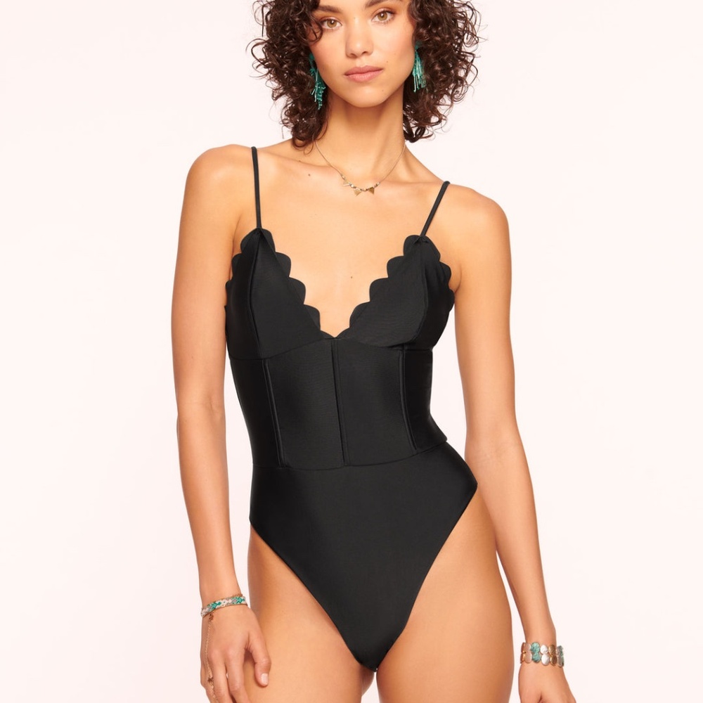 Ramy Brook Mikayla Scalloped One Piece Swimsuit